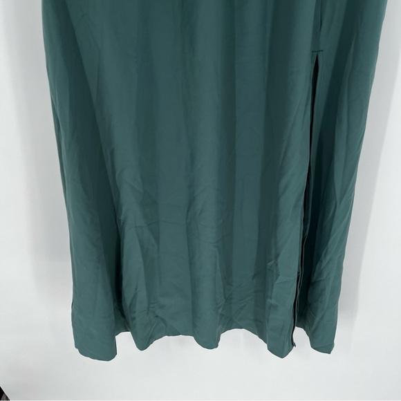 Halara SoftlyZero Airy Padded Midi Dress Blue Spruce Teal Green  - Size S - Picture 7 of 13
